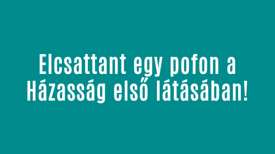 Elcsattant egy pofon a Házasság első látásában!